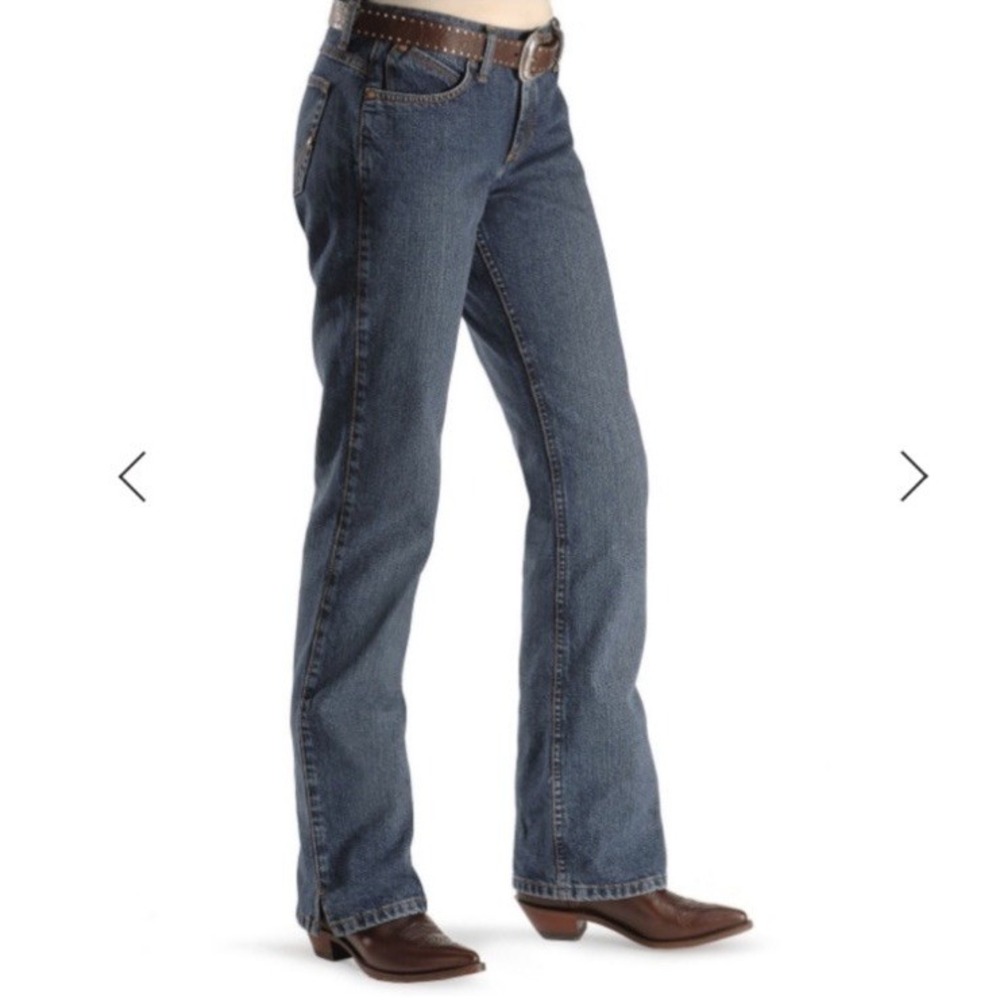 Wrangler Cash Cowgirl Cut Jeans Women's 9/10 Mid Rise Cotton Western Split Hem